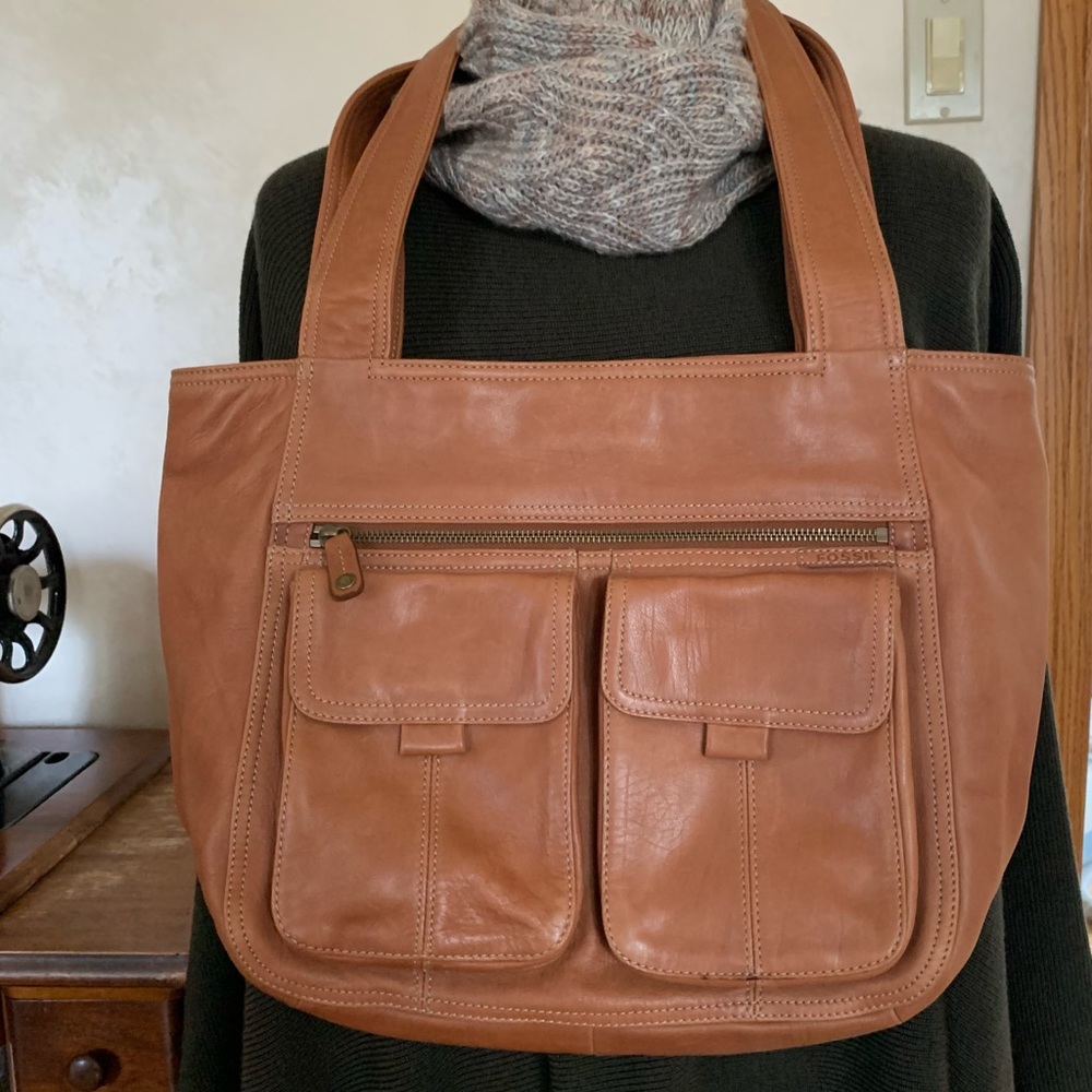 Fossil Leather Tote